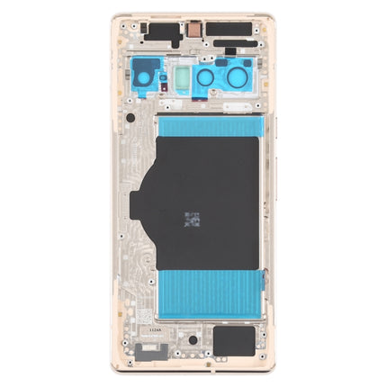For Google Pixel 6 Pro Battery Back Cover with Middle Frame(Gold)-garmade.com