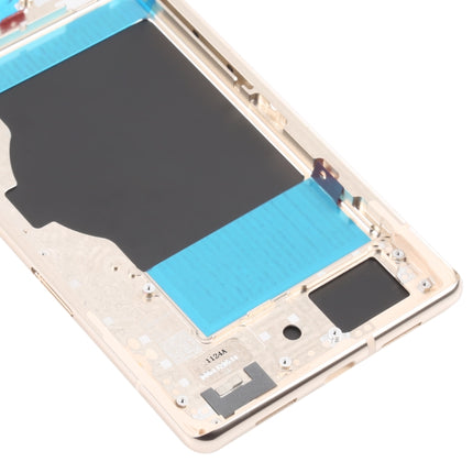 For Google Pixel 6 Pro Battery Back Cover with Middle Frame(Gold)-garmade.com
