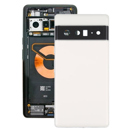 For Google Pixel 6 Pro Battery Back Cover with Middle Frame(White)-garmade.com