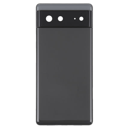 For Google Pixel 6 Battery Back Cover with Middle Frame(Black)-garmade.com