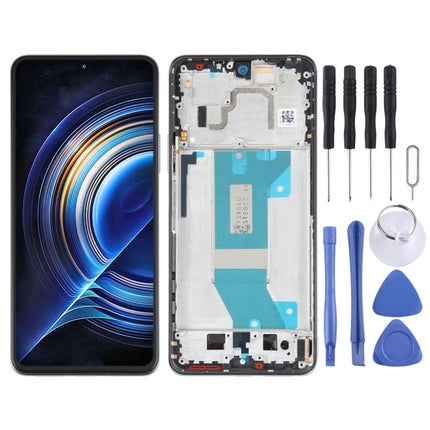 AMOLED Original LCD Screen For Xiaomi Redmi K50 / K50 Pro Digitizer Full Assembly with Frame (Blue)-garmade.com