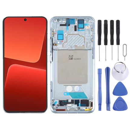 AMOLED Original LCD Screen For Xiaomi 13 Digitizer Full Assembly with Frame (Blue)-garmade.com