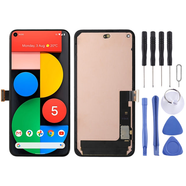 OLED LCD Screen For Google Pixel 5 5G Digitizer Full Assembly with Frame(Black)-garmade.com