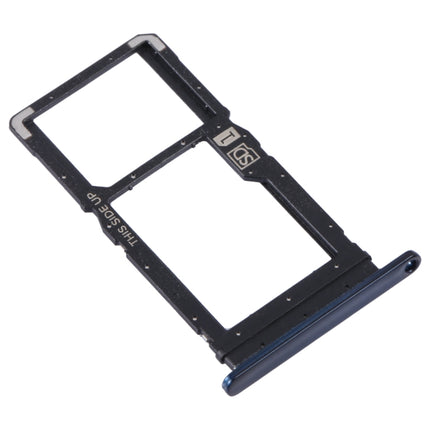 For Motorola Moto One Fusion Plus Original SIM Card Tray + Micro SD Card Tray (Blue)-garmade.com