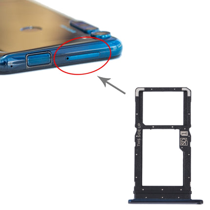 For Motorola Moto One Fusion Plus Original SIM Card Tray + Micro SD Card Tray (Blue)-garmade.com