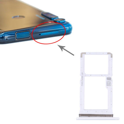 For Motorola Moto One Fusion Plus Original SIM Card Tray + Micro SD Card Tray (White)-garmade.com