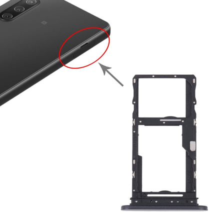For Sony Xperia 10 IV Original SIM Card Tray + SIM / Micro SD Card Tray (Black)-garmade.com