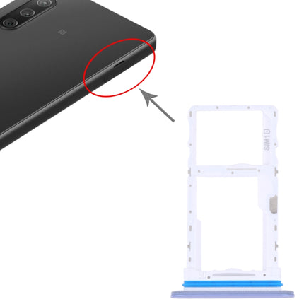 For Sony Xperia 10 IV Original SIM Card Tray + SIM / Micro SD Card Tray (Purple)-garmade.com