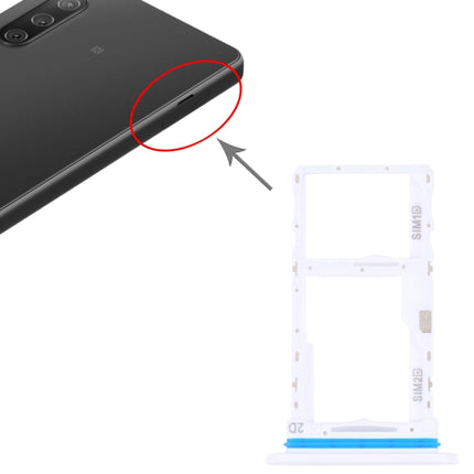 For Sony Xperia 10 IV Original SIM Card Tray + SIM / Micro SD Card Tray (White)-garmade.com