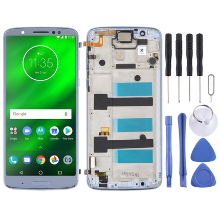 Original LCD Screen For Motorola Moto G6 Plus Digitizer Full Assembly With Frame(Blue)-garmade.com
