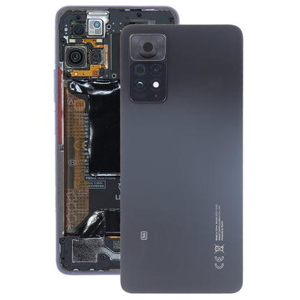 For Xiaomi Redmi Note 11 Pro+ 5G India Original Battery Back Cover with Camera Lens Cover(Black)-garmade.com