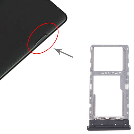 For Alactel Joy Tab 2 9032Z SIM Card Tray + Micro SD Card Tray(Black)-garmade.com