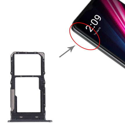 For T-Mobile Revvl 6 Pro 5G SIM Card Tray + Micro SD Card Tray(Grey)-garmade.com