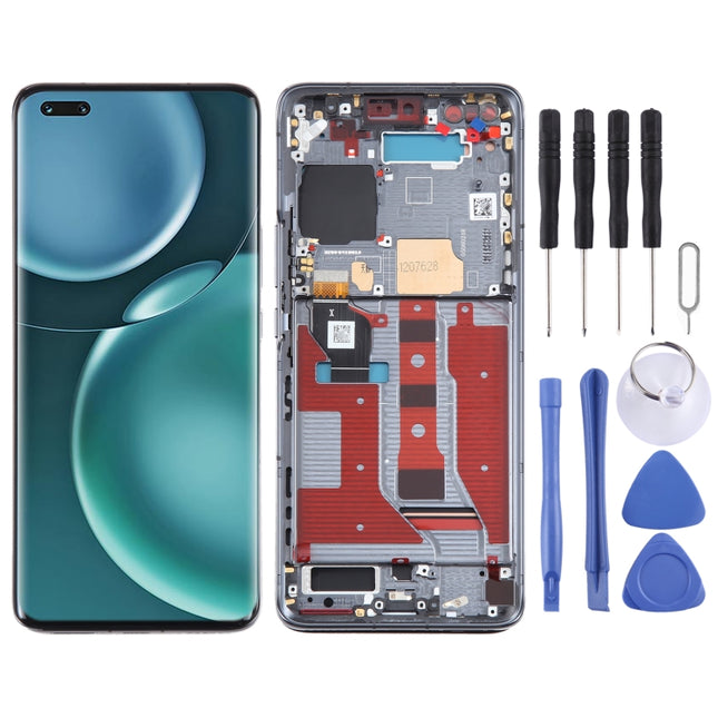 Original LCD Screen For Honor Magic4 Pro Digitizer Full Assembly with Frame(Black)-garmade.com