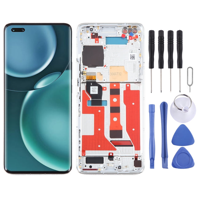 Original LCD Screen For Honor Magic4 Pro Digitizer Full Assembly with Frame(Gold)-garmade.com