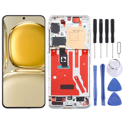 Original LCD Screen For Huawei P50 Digitizer Full Assembly with Frame(Silver)-garmade.com