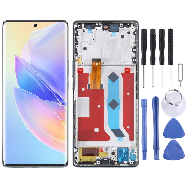 Original LCD Screen For Honor 60 SE Digitizer Full Assembly with Frame(Green)-garmade.com