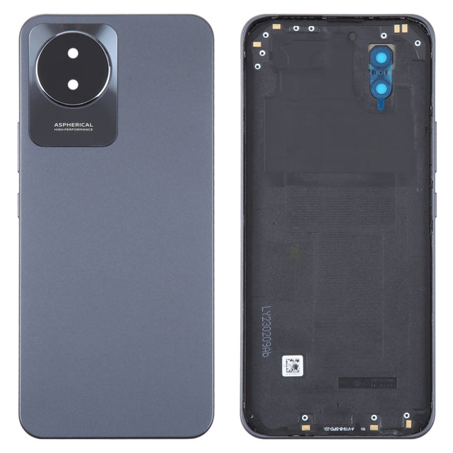 For vivo Y02 Original Battery Back Cover with Camera Lens Cover(Black)-garmade.com