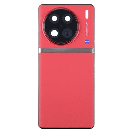 For vivo X90 Pro Original Battery Back Cover with Camera Lens Cover(Red)-garmade.com