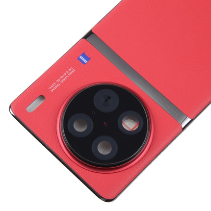 For vivo X90 Pro Original Battery Back Cover with Camera Lens Cover(Red)-garmade.com