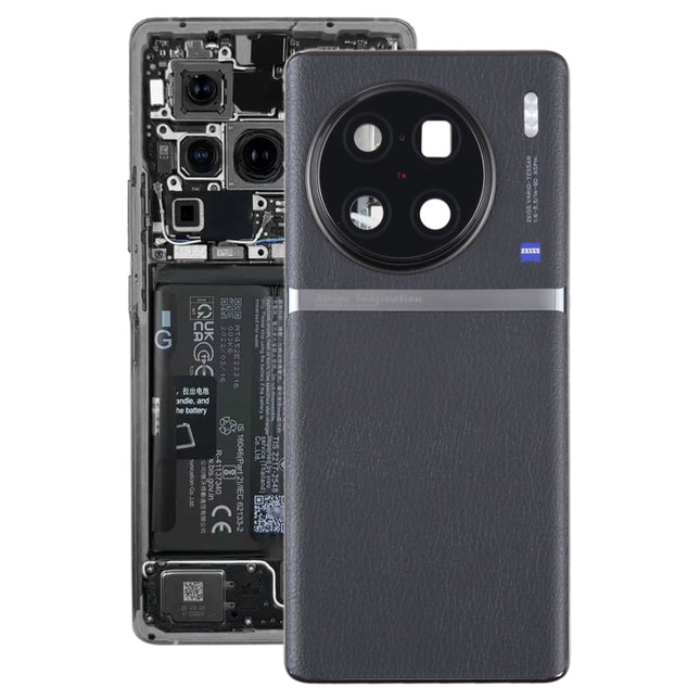 For vivo X90 Pro+ Original Battery Back Cover with Camera Lens Cover(Black)-garmade.com