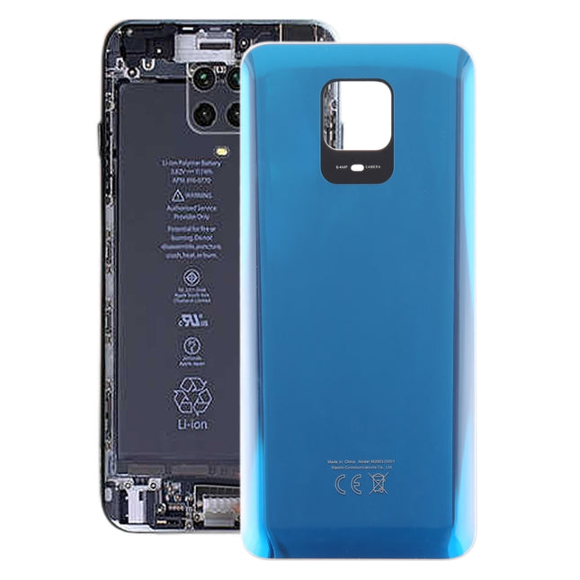 For Xiaomi Redmi Note 9 Pro Max OEM Glass Battery Back Cover(Blue)-garmade.com