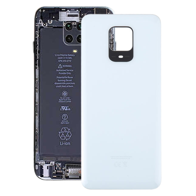 For Xiaomi Redmi Note 9 Pro India OEM Glass Battery Back Cover(White)-garmade.com