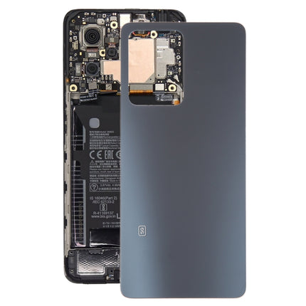 For Xiaomi Redmi Note 12 Pro Glass Battery Back Cover(Black)-garmade.com