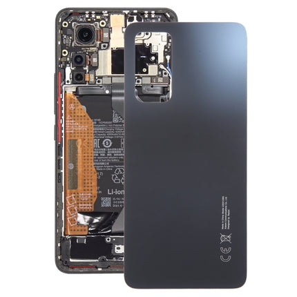 For Xiaomi 12 Lite Glass Battery Back Cover(Black)-garmade.com