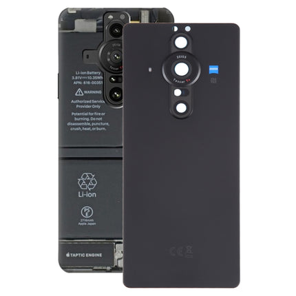 For Sony Xperia Pro-I Original Battery Back Cover with Camera Lens Cover(Black)-garmade.com