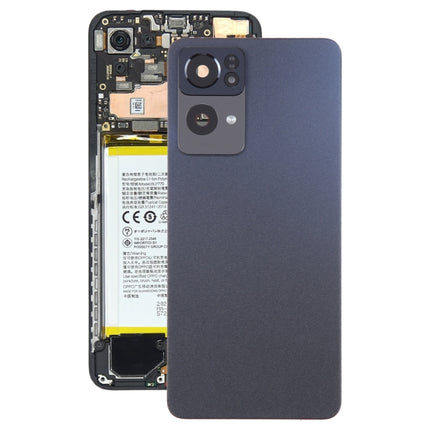 For OPPO Reno7 Pro Original Battery Back Cover with Camera Lens Cover(Black)-garmade.com