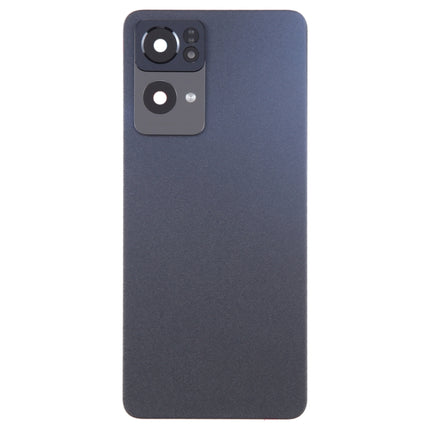 For OPPO Reno7 Pro Original Battery Back Cover with Camera Lens Cover(Black)-garmade.com