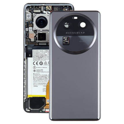 For OPPO Find X6 Original Battery Back Cover with Camera Lens Cover(Black)-garmade.com