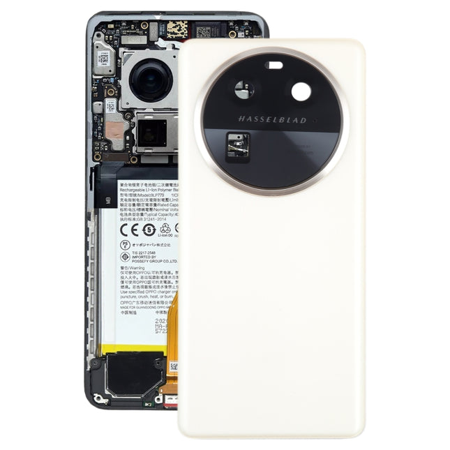 For OPPO Find X6 Original Battery Back Cover with Camera Lens Cover(Gold)-garmade.com