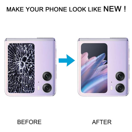 Original LCD Secondary Screen for OPPO Find N2 Flip With Digitizer Full Assembly(White)-garmade.com