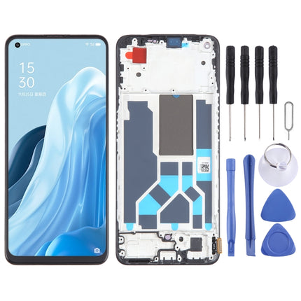 OLED LCD Screen For OPPO Reno7 SE 5G Digitizer Full Assembly with Frame / Fingerprint Identification-garmade.com