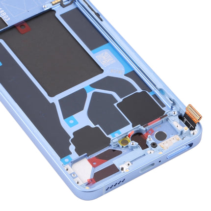 For OPPO Reno7 Pro 5G Front Housing LCD Frame Bezel Plate (Blue)-garmade.com