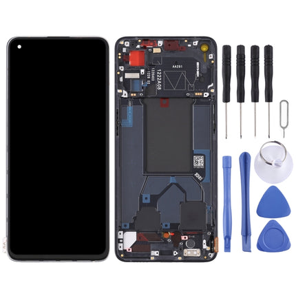 Original LCD Screen For OPPO Reno7 Pro 5G Digitizer Full Assembly with Frame (Black)-garmade.com