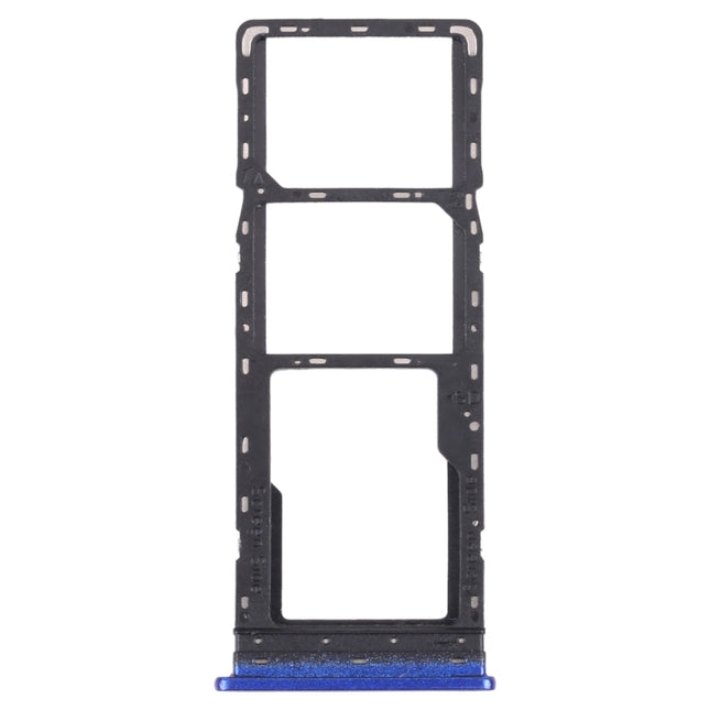 For Infinix Hot 9 Pro SIM Card Tray + SIM Card Tray + Micro SD Card Tray (Blue)-garmade.com