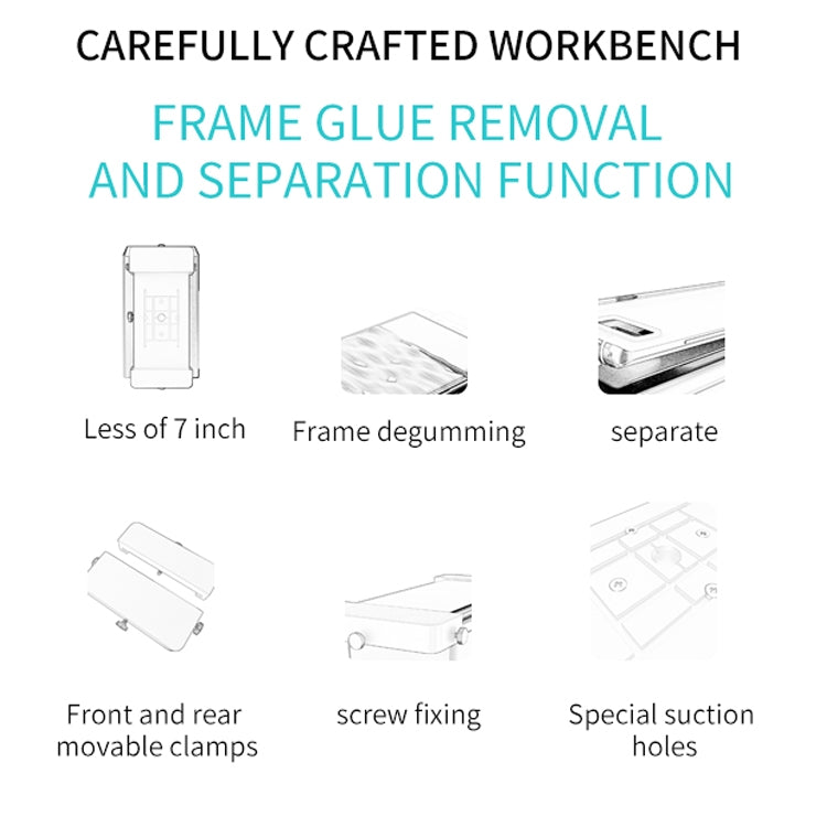 TBK-988Z 7 inch Mobile Phone LCD Separation Built-in Pump Vacuum Manual Separator-garmade.com