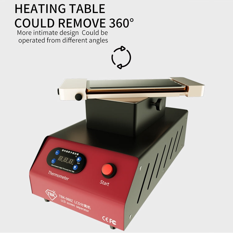 TBK-988Z 7 inch Mobile Phone LCD Separation Built-in Pump Vacuum Manual Separator-garmade.com