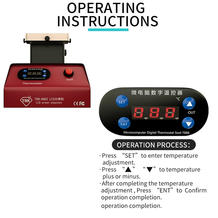 TBK-988Z 7 inch Mobile Phone LCD Separation Built-in Pump Vacuum Manual Separator-garmade.com