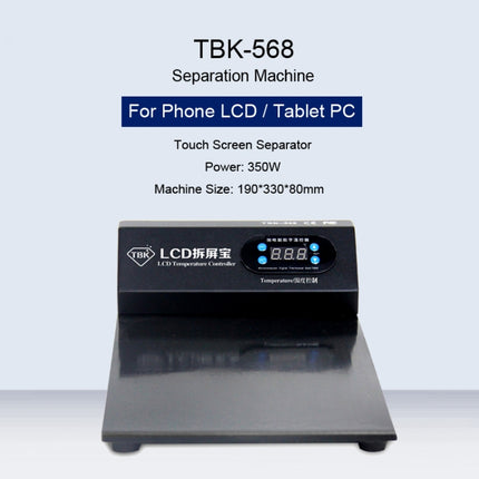 TBK-568 220V Vacuum LCD Temperature Controller Touch Screen Glass Separator Machine-garmade.com