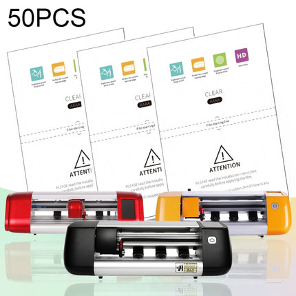 50 PCS F0006 High Definition Silicone TPU Soft Film Supplies for Protector Cutter-garmade.com