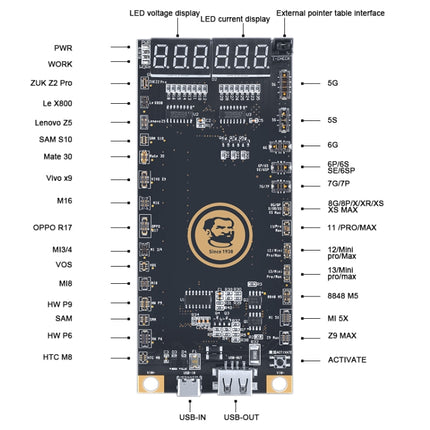 Mechanic BA27 Battery Activation Detection Board For iPhone 5-13 Pro Max / Android Phone-garmade.com