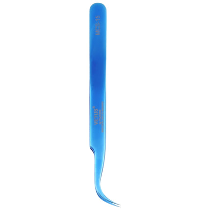 Vetus MCS-15 Bright Blue Curved Tweezers-garmade.com