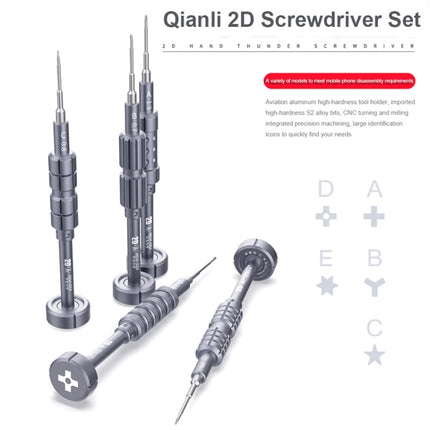 QIANLI 5 in 1 Multi-purpose 2D Grenade Magnetic Screwdriver Set-garmade.com