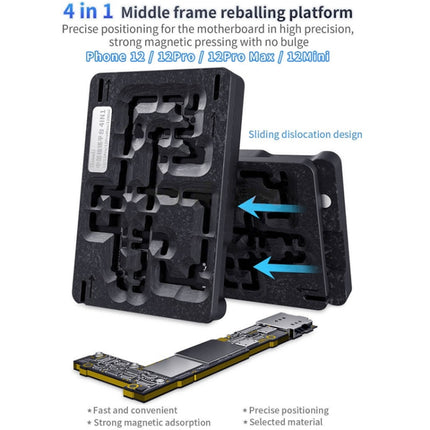 Qianli 4 in 1 Middle Frame Reballing Platform For iPhone 12 / 12 Pro / 12 Mini / 12 Pro Max-garmade.com