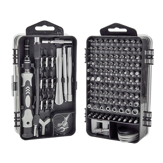 138 in 1 DIY Mobile Phone Disassembly Tool Clock Repair Multi-function Tool Screwdriver Set (Grey)-garmade.com