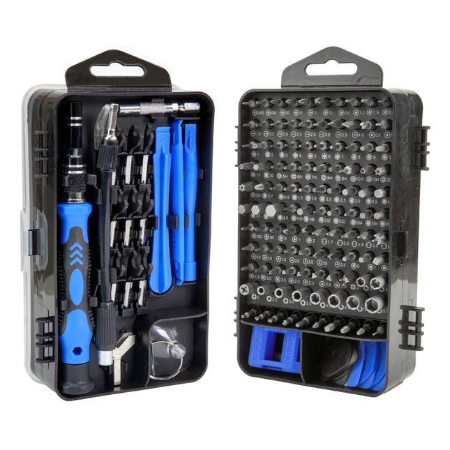 138 in 1 DIY Mobile Phone Disassembly Tool Clock Repair Multi-function Tool Screwdriver Set (Blue)-garmade.com